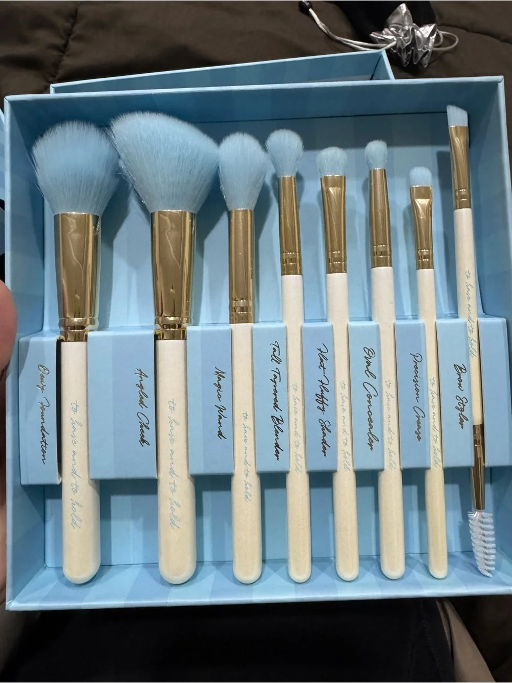 To Have and To Hold Spectrum Light Blue Luxe Makeup Brush Set